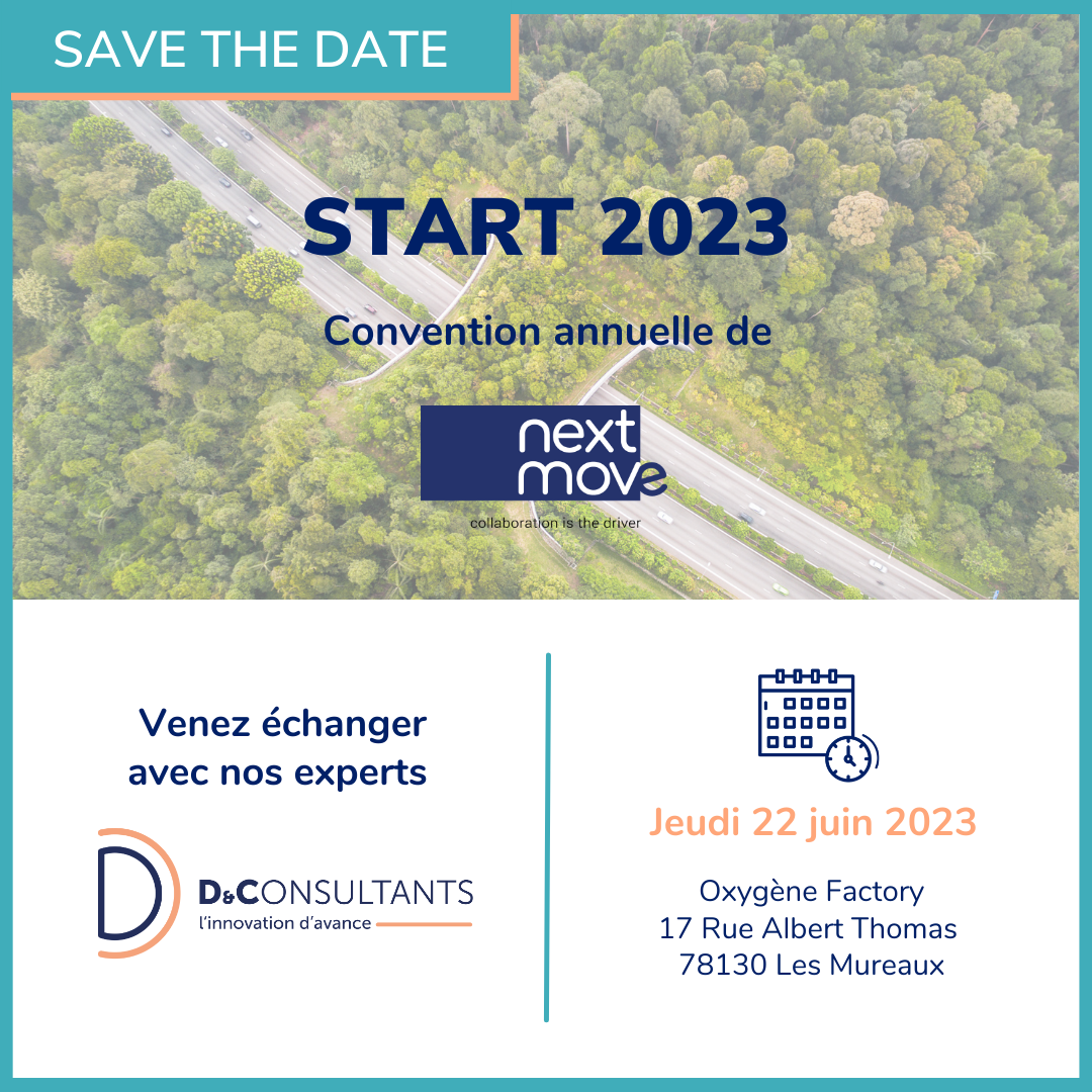 Le jeudi 22 juin prochain, retrouvez-nous à la convention annuelle de NextMove, START 2023. Une journée de rencontres et de partages entre acteurs de la mobilité durable, sûre, connectée et made in France pour être au plus proche des enjeux du secteur.